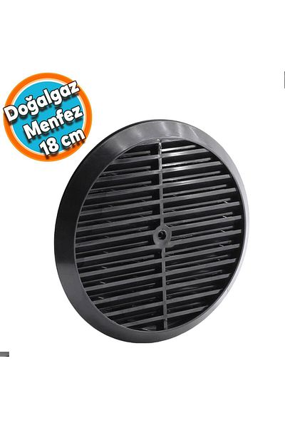 NZB Natural Gas Combi Ventilation Round Kitchen Glass Vent Black 18 cm Air Flow Duct Safety Gas Vent