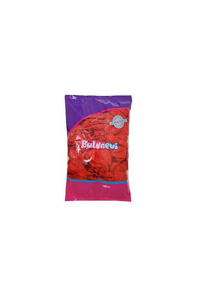 BalonEvi 12'' inch RED COLOR 100 Balloon