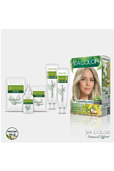 Sea Color Amonyaksız, Vegan, Doğal, Besleyici Kalıcı Saç Boyası%100 Beyaz Kapama (1 PAKET 2 x 50 ML)