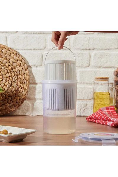 CENGİZ ÇEYİZ Plastart Fresh Box Storage Container with Strainer -1500 ml LC-470