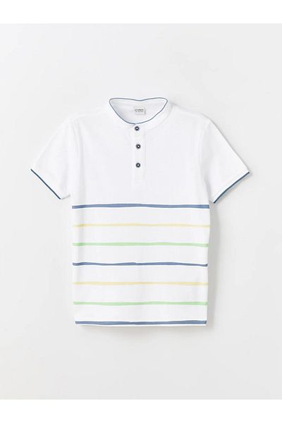 LC Waikiki Tricou cu mânecă scurtă cu dungi LCW Kids pentru băiat