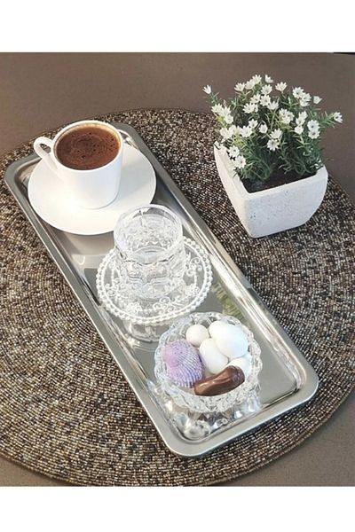 AHİR TİCARET Rectangular Presentation Tray 13 Cm X 33 Cm 1 Piece