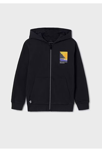 MAYORAL LİMİ erkek çocuk sırt baskılı yumuşak dokulu kapüşonlu 2 ip hırka