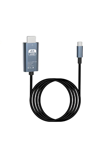 yediseven Type C to HDMI 4K 60Hz Telefon Macbook Laptop Görüntü Aktarım Kablosu 2 Metre