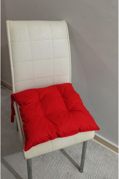 Ege HOME Decoration&Accessories pofuduk bahçe mutfak sandalye minderi Kırmızı