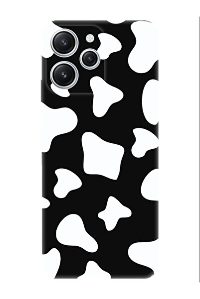 frondcase حافظة هاتف ريدمي 12 بنمط الدلماسي الأسود