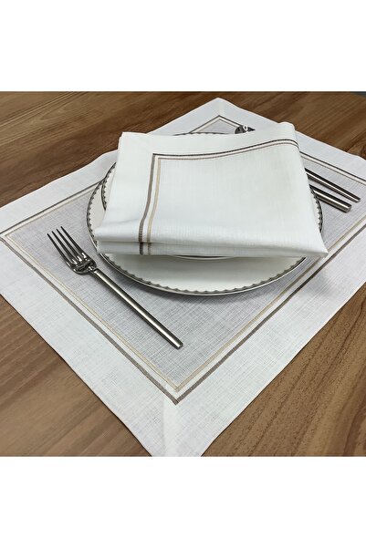 OYA home Çift Amerikan Servis ve Peçete - 4 parça