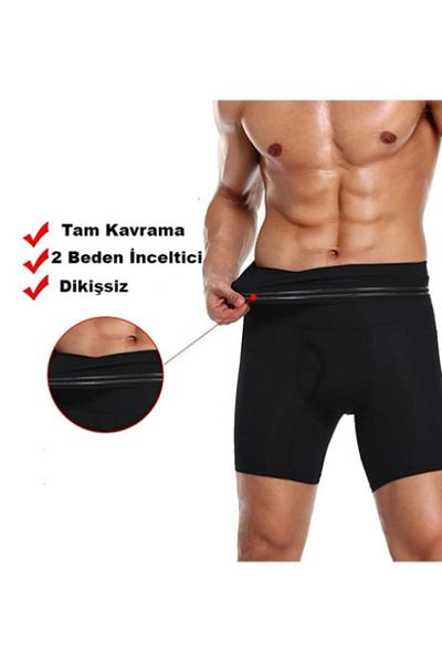 FF FİT FORM GİYİM Belly Straightening Firming Waist Slimming Men's Double Boxer Corset
