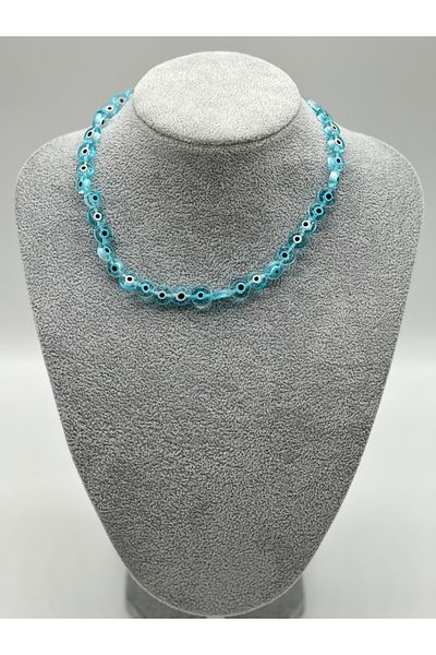Hobimos Bodrum Glass Evil Eye Beaded Necklace