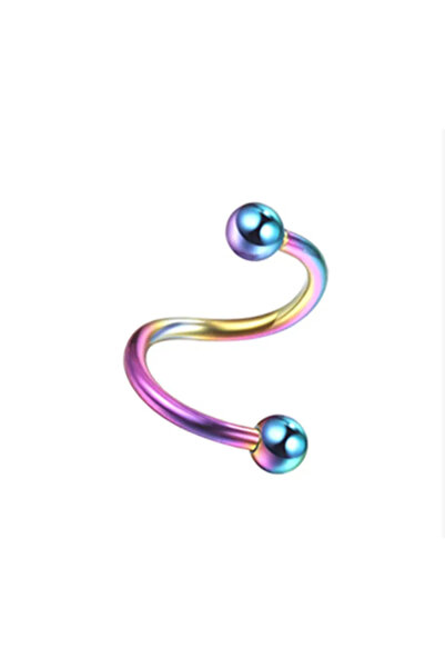 Öte Beri Hayallerin Ötesi 316l Cerrahi Çelik Antialerjik Spiral Tragus Helix Kıkırdak Kaş Dudak Kulak Küpe Piercing