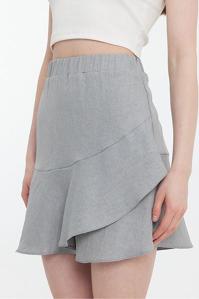 Smart Moda Elastic Waist Flounce Women's Mini Skirt ET0041