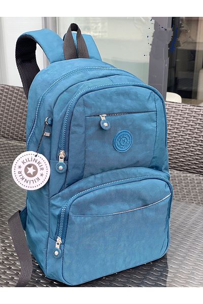 DUOMİNO Fcstore Crinkle Fabric Rezistent la apă Rucsac/laptop ghiozdan negru de dimensiuni mari pentru școală