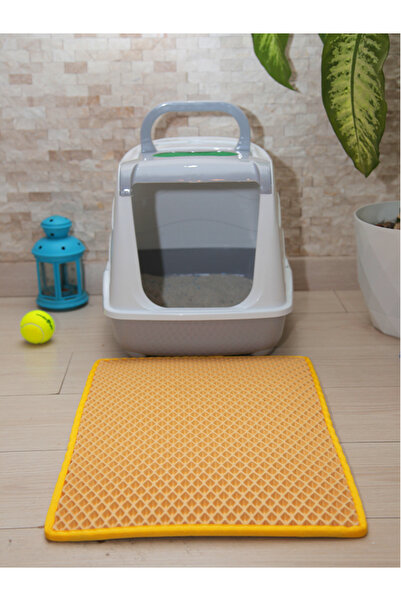 MOD10 سجادة أمامية لمرحاض القطط مقاس 40 × 55 سم، سجادة رمل للقطط