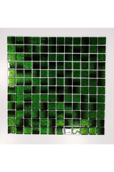 MozaiKristaL Mutfak Tezgah Arası Ve Iç Dekorasyon Için, Yeşil Ve Siyah Simli ...