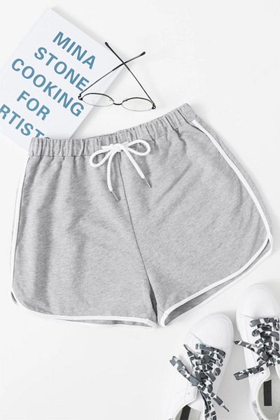 macklin Detailed Mini Shorts with Ribbed Slits