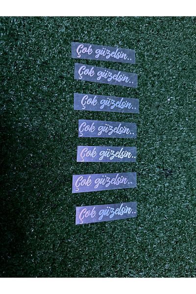 GNRGARAGE Hologram You Are Beautiful Sunshade Mirror Lettering Car-Motorcycle Windshield Label Sticker 7,2X1,8Cm 1Pcs