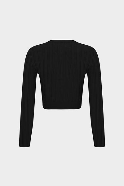 Açelya Okcu Crew Neck Slim Fit Crop Knitwear Sweater