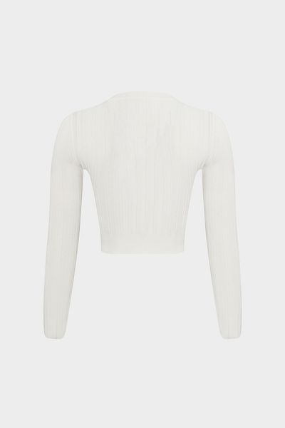 Açelya Okcu Crew Neck Slim Fit Crop Knitwear Sweater