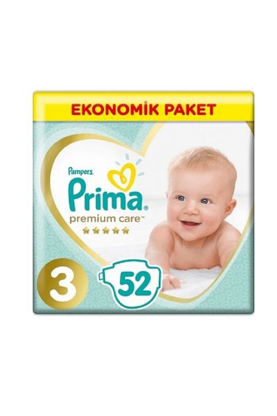 Prima Premium Care (3) Midi 52 Pack Baby Diapers