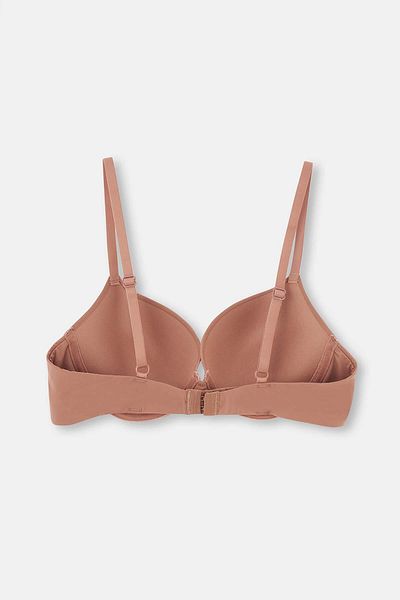 Dagi Brauner Push-up-BH mit Blütenmuster