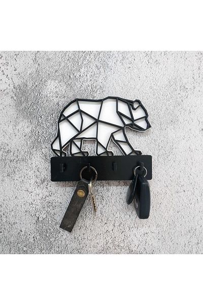 CajuArt Geometric Bear Pattern Decorative Wall Hanger - Keychain