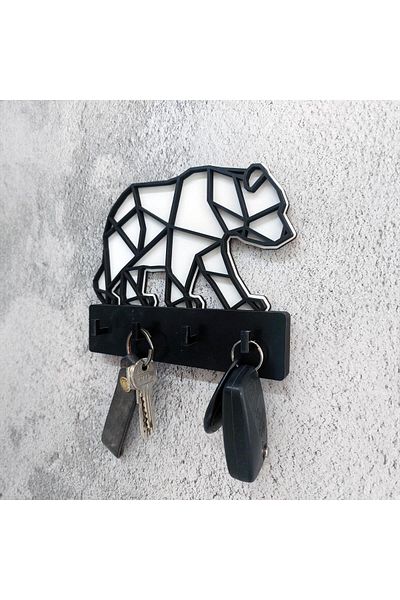 CajuArt Geometric Bear Pattern Decorative Wall Hanger - Keychain