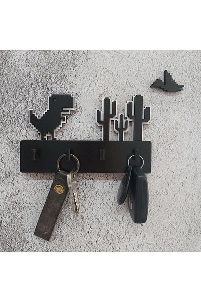 CajuArt Dinosaur Jumping Decorative Game Wall Keychain - Hanger