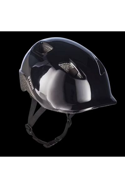 Decathlon BTWIN Children's Bicycle Helmet - Black - KH100