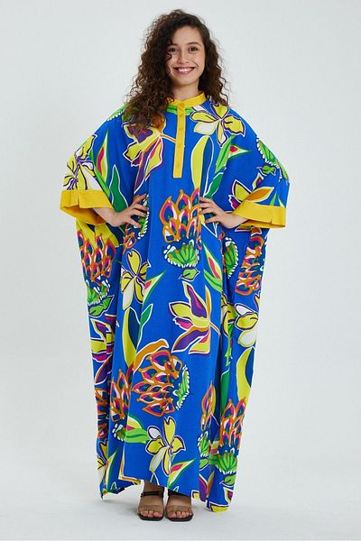 Hazinedan Rochie de vară oversize cu mânecă liliac pentru femei