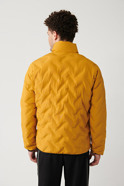 Avva Erkek Hardal Comfort Fit Şişme Dik Yaka Su İtici Rüzgar Geçirmez Hafif Mont E006036