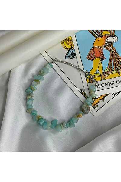 Elifsu Jewelry Amazonite Stone Broken Stone Bracelet