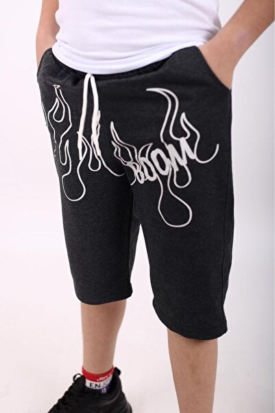 Çiggo Kids Plain Basic T-shirt and Boom Printed Capri Bottom-Top Set