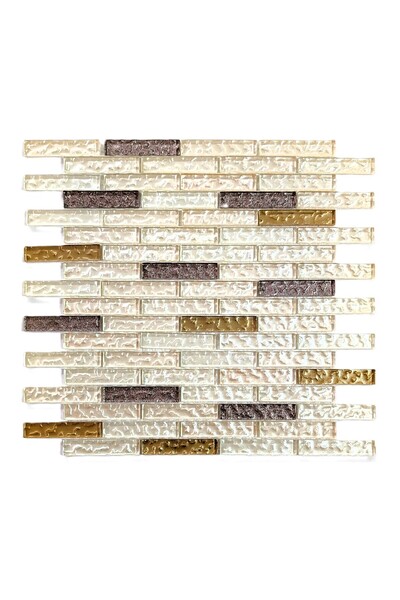 MozaiKristaL Mutfak tezgah arası ve iç dekorasyon için 15x98x6 mm Kristal Cam...