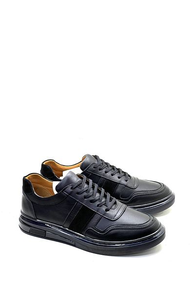grado Men's Casual Sneakers - Genuine Leather, Black 7012