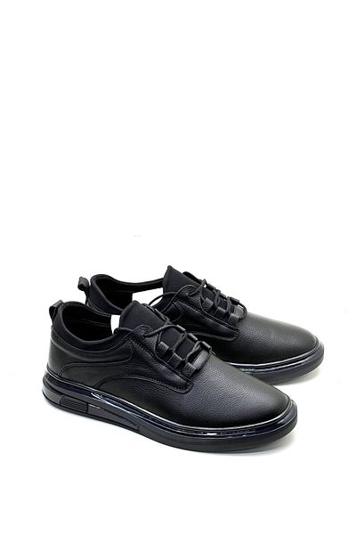 grado Men's Casual Sneakers - Genuine Leather, Black 3007