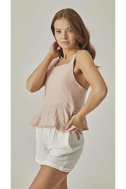 MUTİR Жіноча блузка з мусліновими воланами та бретелями