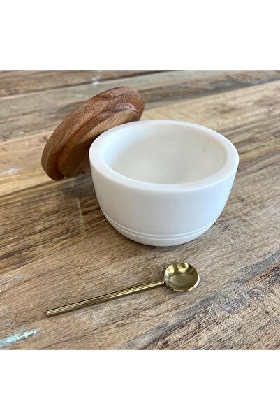 Warm Design Marble & Wood Covered Bowl