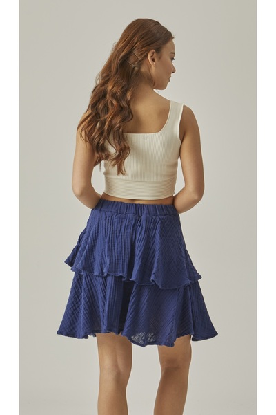 MUTİR МУСЛІНОВА СПІДНИЦЯ З ВОЛАНАМИ ТА ГУМОВИМИ РЕБРАМИ