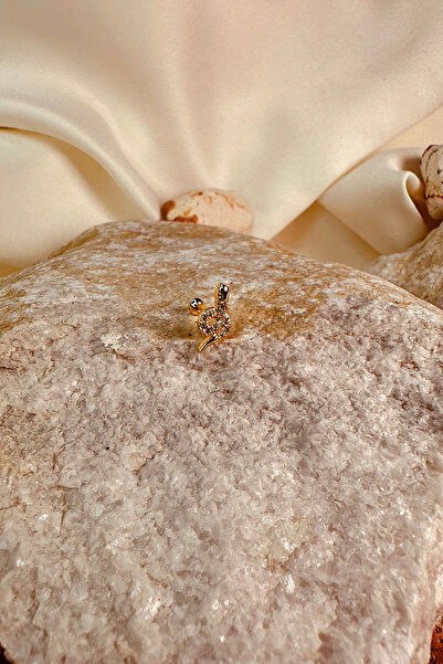 MOONİ ACCESSORİES Çelik Taşlı Kobra Kıvrak Yılan Tasarım Gold Renk Stainless ...