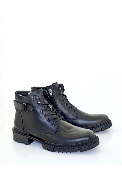 grado Genuine Leather Men's Boots Black Color 4980