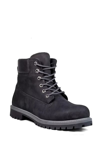 grado Men's Boots - Genuine Leather, Non-Slip Sole, Black Color, Tmb-1