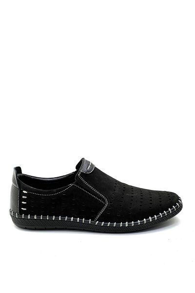 grado Genuine Leather Men's Summer Shoes Black Color 1503-5