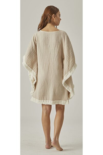 Butik Muslin 100% Cotton Pareo Beige Dress