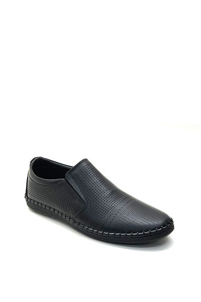 grado Genuine Leather Men's Summer Shoes Black Color 1500-9