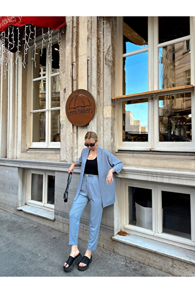 AFROGİYİM Női laza szabású kimonó felső és alsó szett