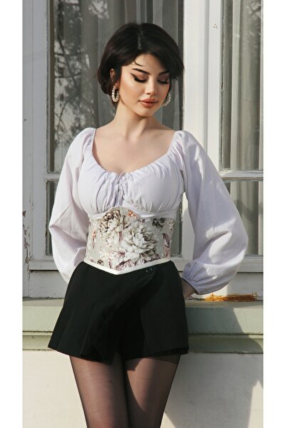 KSDESIGN green garden balenli bel korsesi kemeri