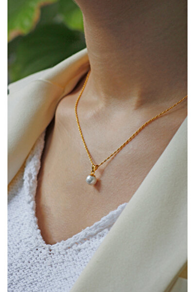 DİAMİNE PIRLANTA 14 Ayar Altın Halat Zincir İnci Kolye