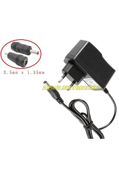ATAELEKTRONİK 9 volt 1 amper  ADAPTÖR ŞARJ CİHAZI 9V 1A + EXTRA JAKLI (3.5mm ...