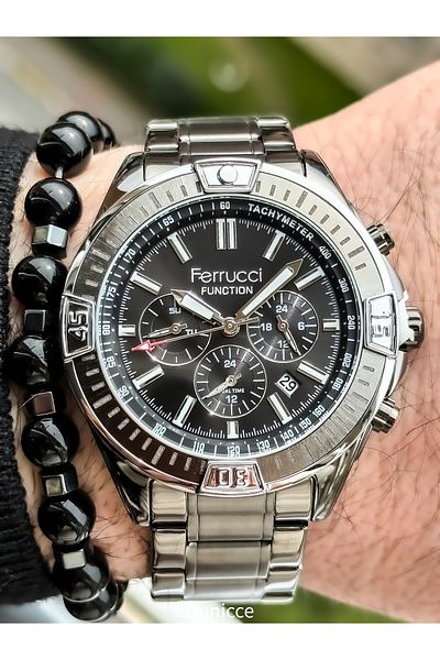 Ferrucci Men's Silver Wristwatch+Bracelet