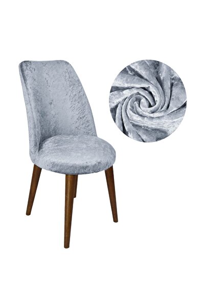 Miray Tekstil Yıkanabilir, Likralı , Kadife Oval Sandalye Kılıfı